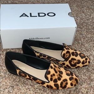 Brand New Aldo leopard loafers with box